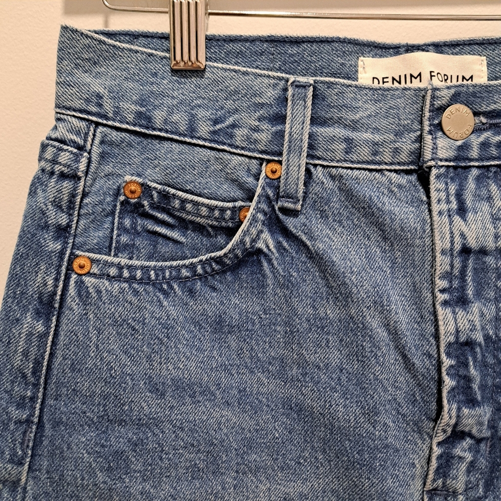 NWT Aritzia Denim Forum The 90s Ricci Y2K Grunge Festival Mini Skirt 23 - Picture 3 of 11